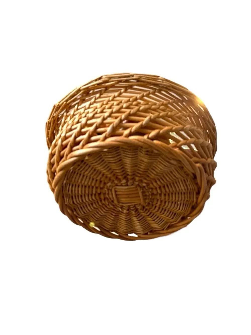 Decorative Display 9 Realistic Faux Red Apples in 11” Woven Basket Lightweight